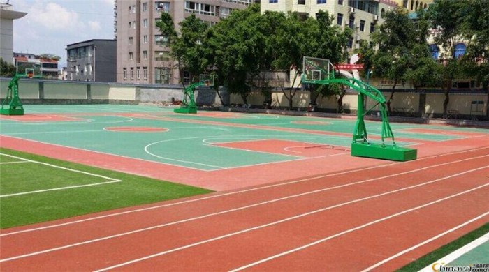 室外球场地胶安装
